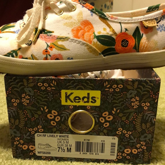Rifle Paper Co Keds, Size 7.5 - Picture 2 of 6